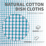 Oeleky Dish Cloths for Kitchen Washing Dishes, Super Absorbent Dish Rags, Cotton Kitchen Dish Towels Pack of 8, 12x12 Inches
