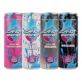 I.CANDY Energy Drink Sample Pack, Original, Cotton Candy, Sugar Free, 12 Fl Oz Cans, Natural Caffeine, Sugar Free Energy Drinks, with B3, B6, B12