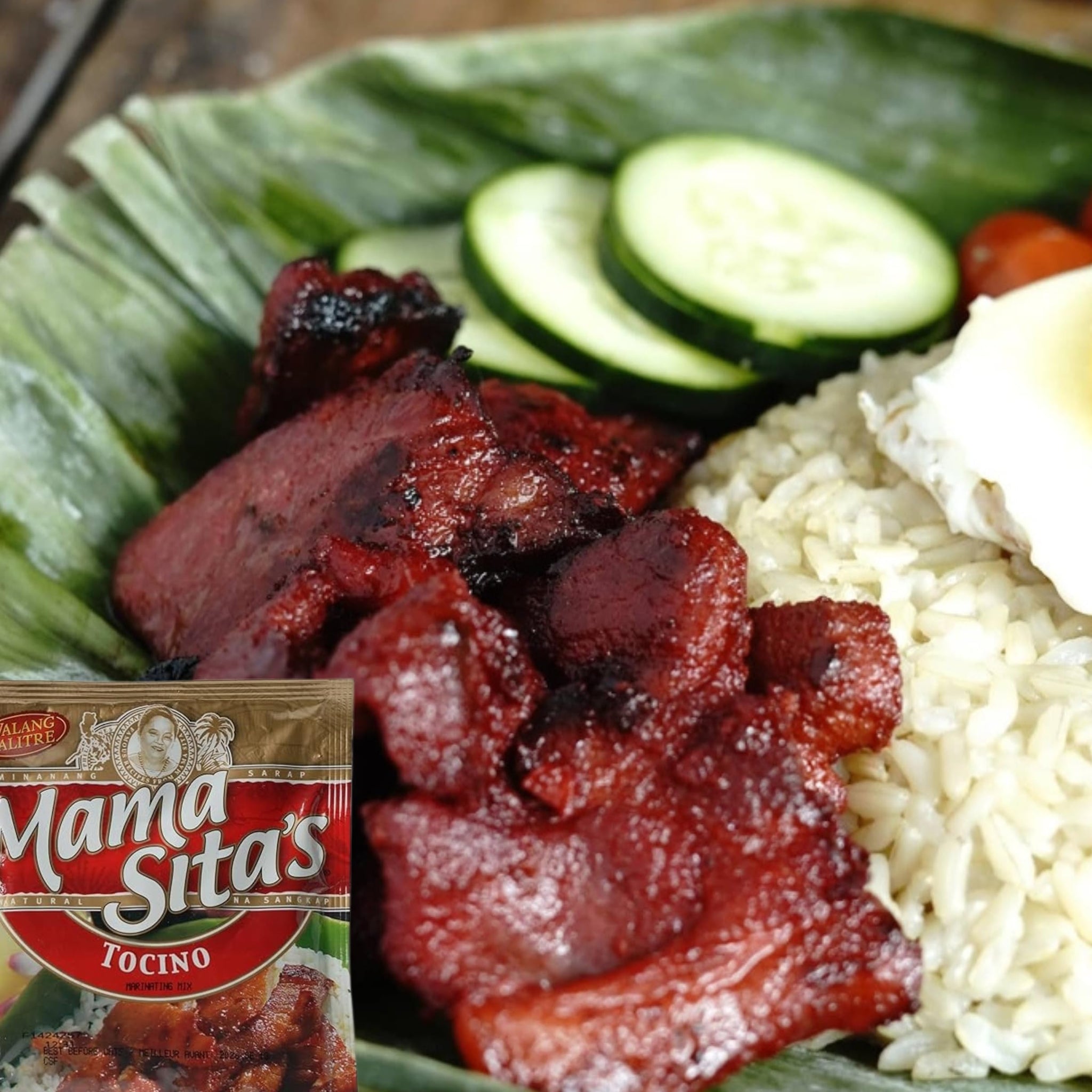 Mama Sita's - Marinating Mix - Tocino - 3 X 2.6 Oz. / 75 G - Product of the Philippines