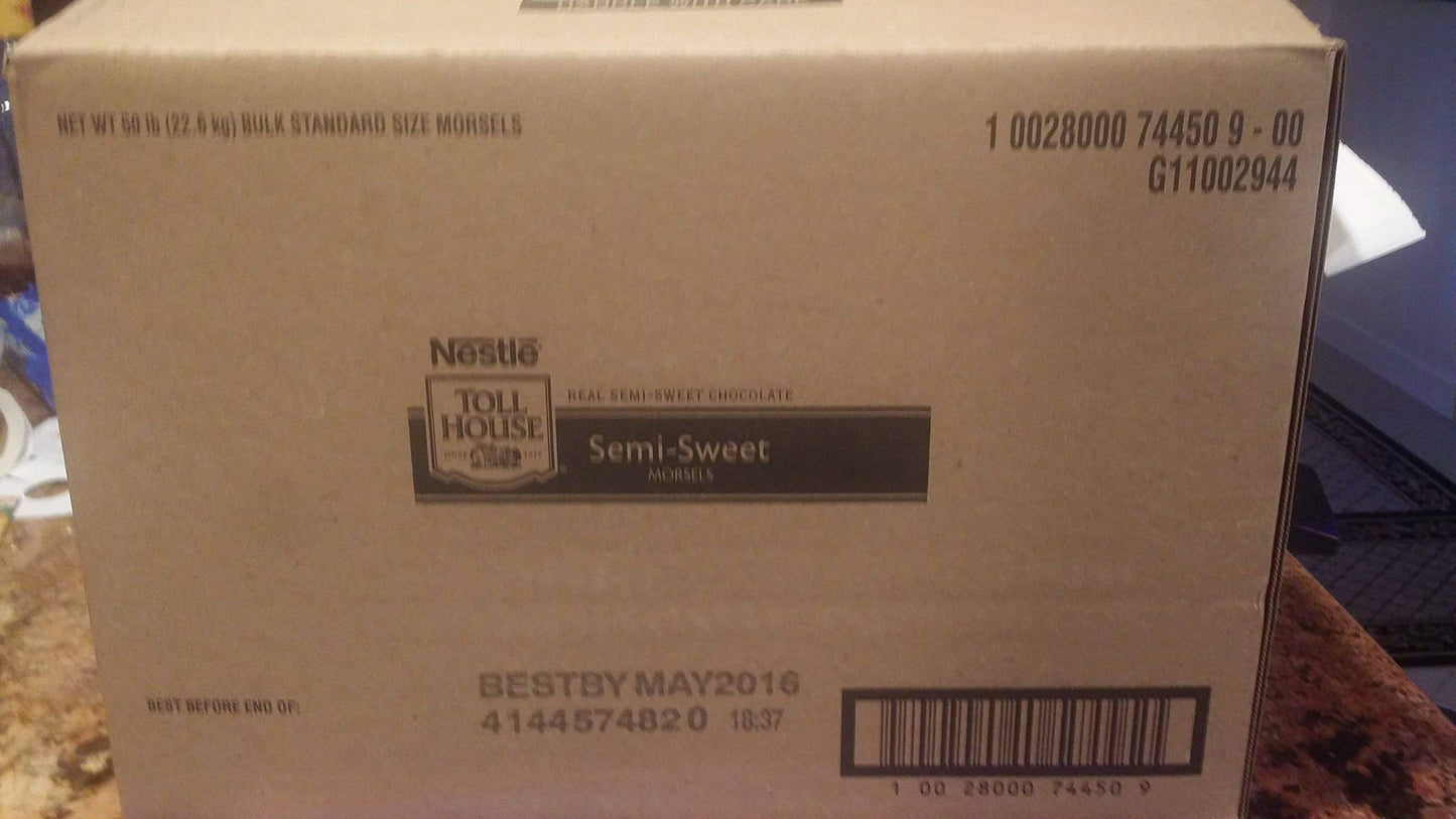 Nestle Toll House Semi Sweet Chocolate Chips, 50 Pound -- 1 each.
