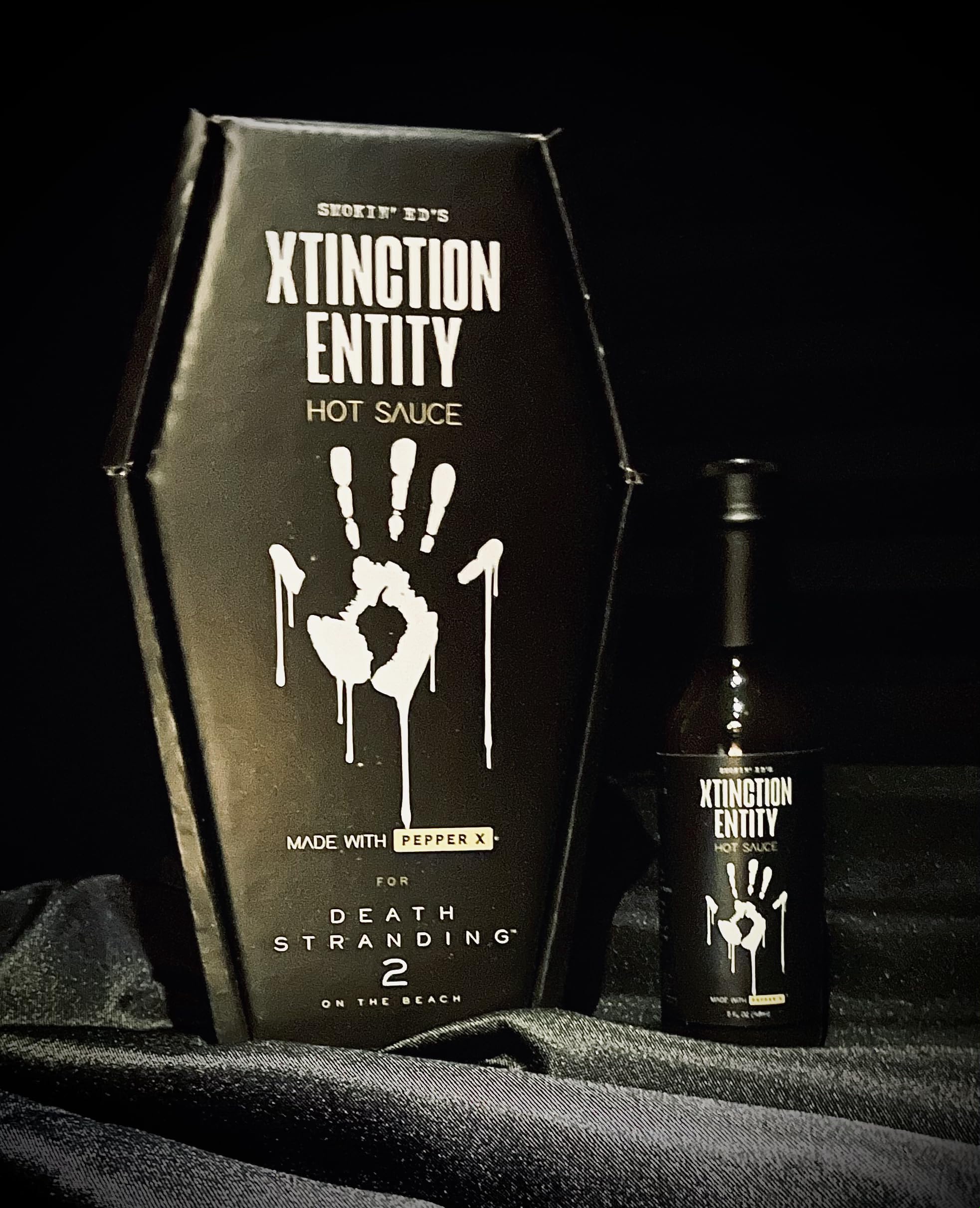 Puckerbutt x Smokin' Ed's Xtinction Entity Pepper X Hot Sauce Gift Box (Playstation's Death Stranding 2)