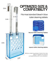 Toilet Tank Cleaning Tablet Holder with Adjustable Stainless Steel Hook - Hanging Dispenser Carrier for Toilet Bowl Cleaners - Prevents Residue