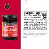 Sauce Goddess - Sweet Red Devil Habanero BBQ Sauce - Fiery & Flavorful for Chicken Wings, Burgers & More, Vegan, Low Sodium, No Additives - 14.6oz