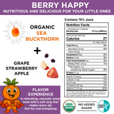 Miracle Sea Buckthorn Kids BERRY BOOM - Organic Sea Buckthorn Juice for Kids | Strawberry, Grape & Apple Blend | No Added Sugar, Non-GMO | Immune