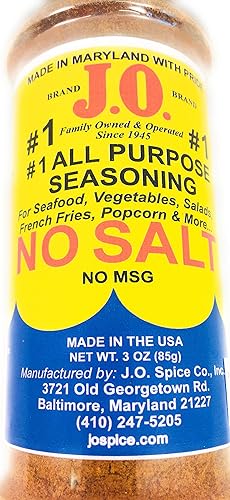 3 oz J.O. Spice Company #1 All purpose Seafood Seasoning NO SALT, Seafood, poultry, meats, popcorn, french fries