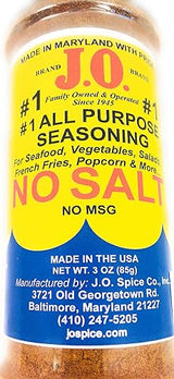 3 oz J.O. Spice Company #1 All purpose Seafood Seasoning NO SALT, Seafood, poultry, meats, popcorn, french fries