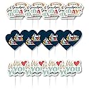 Big Dot of Happiness Happy Grandparents Day - Dessert Cupcake Toppers - Grandma and Grandpa Party Clear Treat Picks - Set of 24