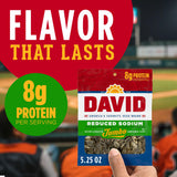 DAVID Reduced Sodium Jumbo Sunflower Seeds, Original Flavor, 5.25 oz.