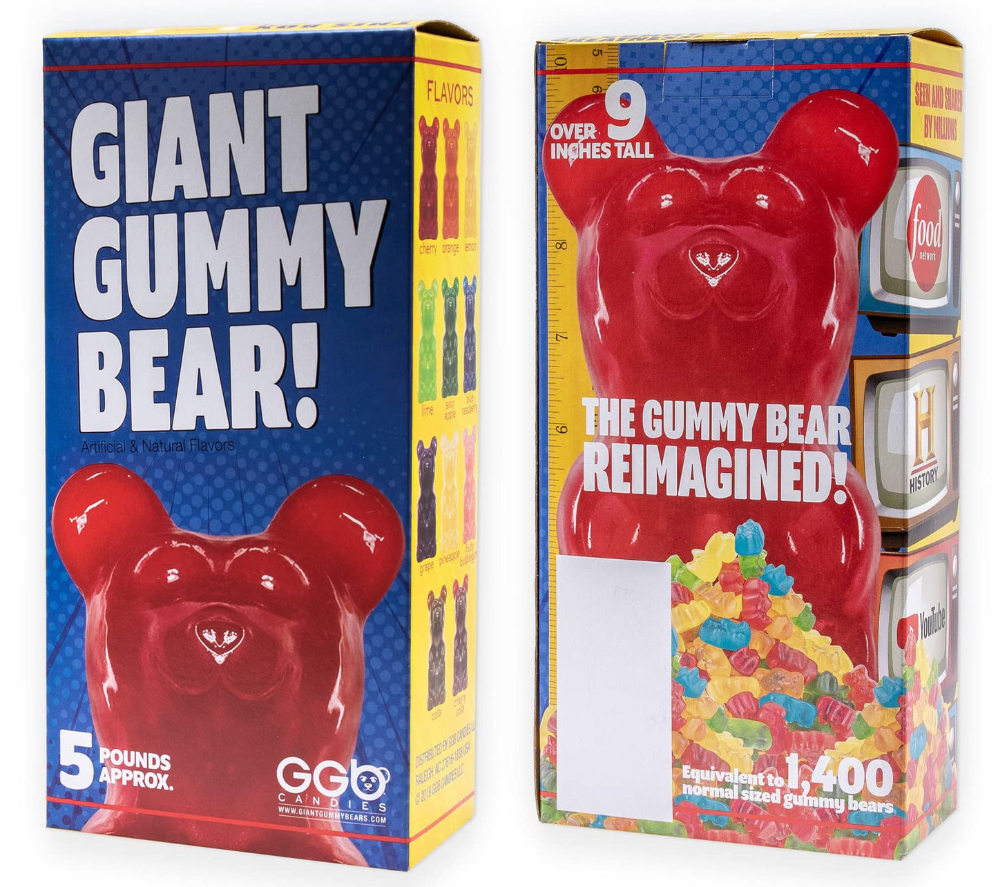 Giant 5lb Gummy Bear (Blue Raspberry, 5 Pound)