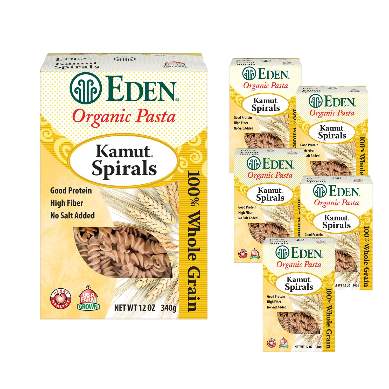 Eden Kamut Spirals, Organic, 100% Whole Grain, 12-Ounce (Pack of 6)