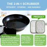 SHINETAO 6PCS Double-Sided Non-Scratch Cleaning Cloths - Reusable Scrub Pads & Dish Cloths, Fast-Dry & Odor-Resistant for Non-Stick Pans, Glass