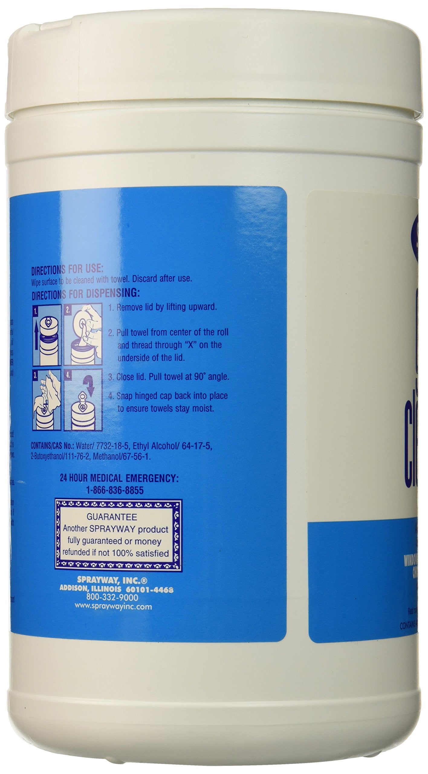 Sprayway Glass Cleaner Wipes - Case:6