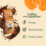 Four Sigmatic Organic Focus Mushroom Ground Coffee | Dark Roast, Organic Coffee with Lion's Mane & Chaga Mushroom for Mental Clarity & Energy Support