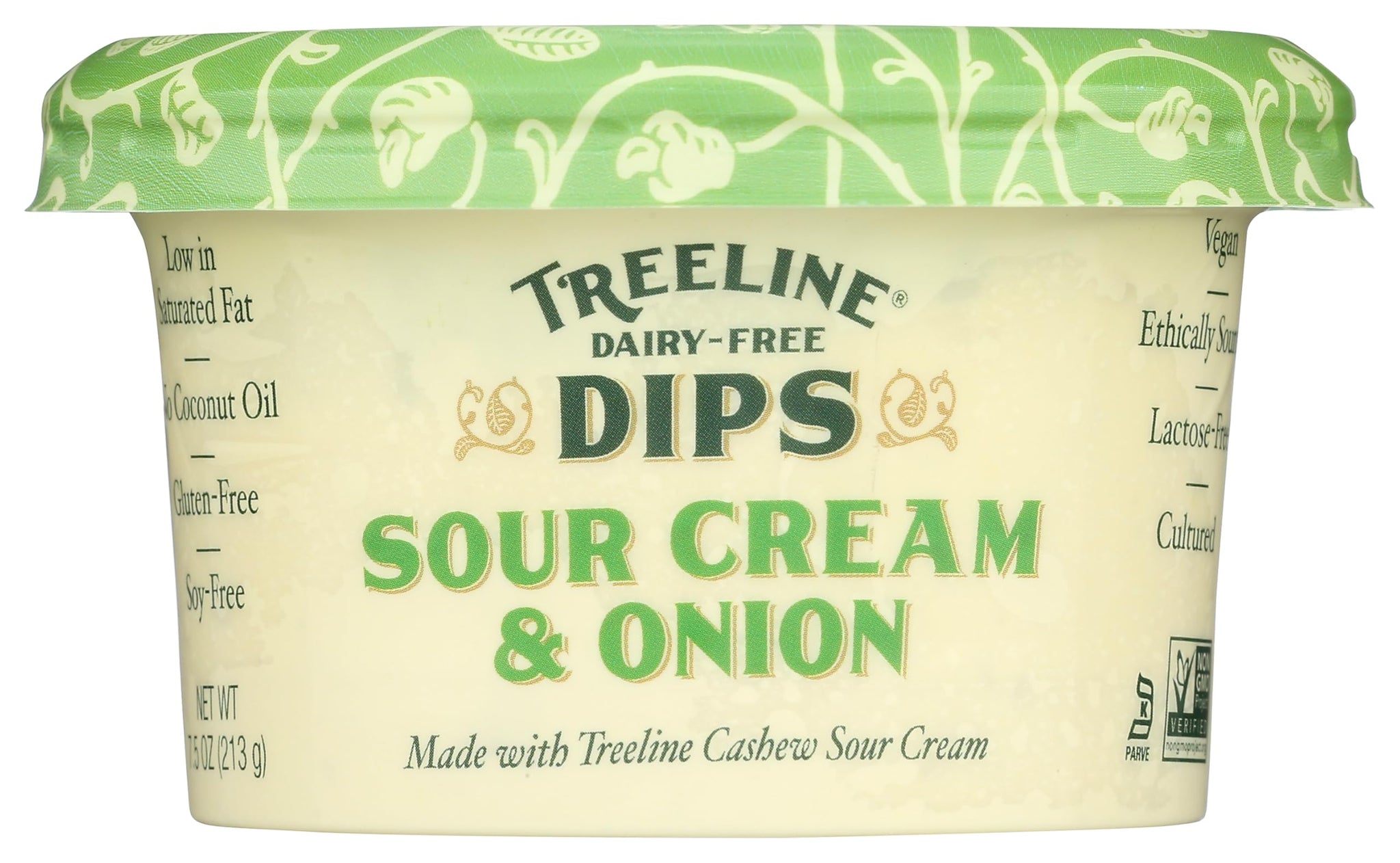 Treeline Non-Dairy Cashew Sour Cream & Onion Dip, 7.5 OZ