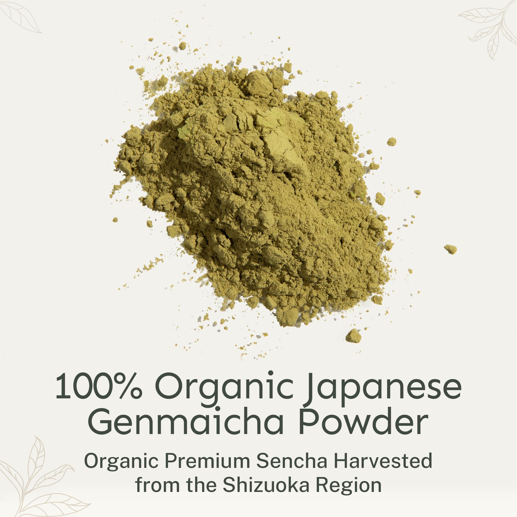 Yu Tea Organic Genmaicha Green Tea Powder, 30 Instant Packets | Japanese Green Tea & Roasted Brown Rice | Low Caffeine & Unsweetened | Relaxation