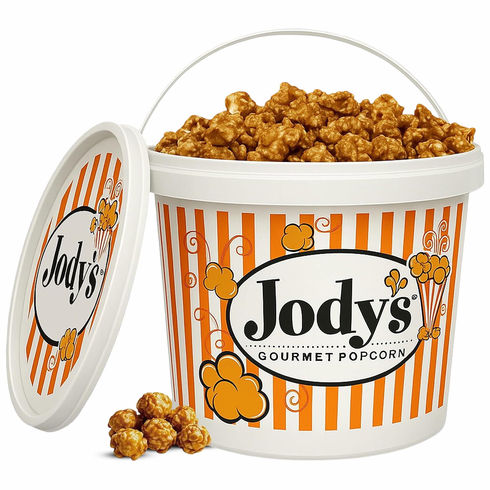 Jody’s Gourmet Caramel Corn Tub 37.5oz - Sweet Crunchy Popcorn Made with Real Butter & Non-GMO Kernels - Gluten Free, Kosher Dairy - Perfect
