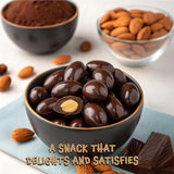 Dark Chocolate Almonds - 2 Pound Bulk Pack - Whole Dry Roasted Dark Chocolate Covered Almonds - Candy for Office, Buffets, Snacking & Gifting