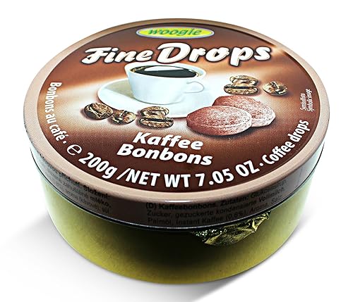 German Fine Drops Sanded Coffee Candy Tin 200gr (Kaffeegeschmack) (5 pcs)