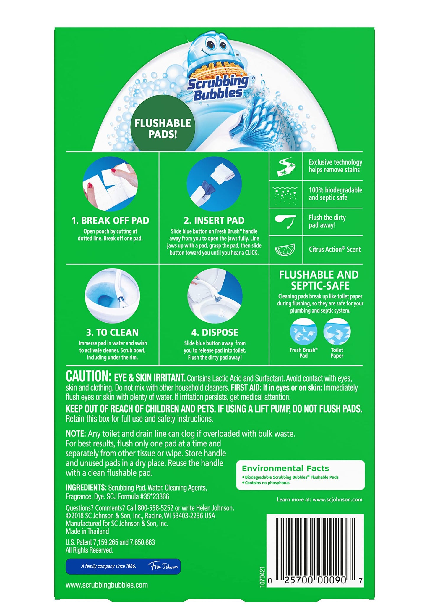 Scrubbing Bubbles Fresh Brush Refill 10-Count,2 Pack
