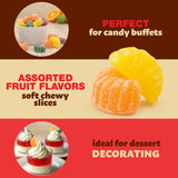 Fruit Slices 1-Pound Bag | Assorted Flavors Jellies | Dye Free Candy | Vegan Candy | Tangerine, Orange, Strawberry, Lemon | Naturally Flavored Sweets