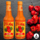 D'ELidas Habanero Hot Sauce, Natural Habanero Pepper Hot Sauce, Chombo Picante Sauce #1 in Panama, Non-GMO, Keto Friendly Food Habanero Sauce, 10 Fl