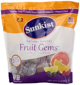 Jelly Belly, Sunkist, Fruit Gems, Soft Fruit Candies, 2lb Bag (Pack of 2)