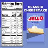 Jell-O No Bake Classic Cheesecake Dessert Kit with Filling Mix and Crust Mix, 11.1 oz Box