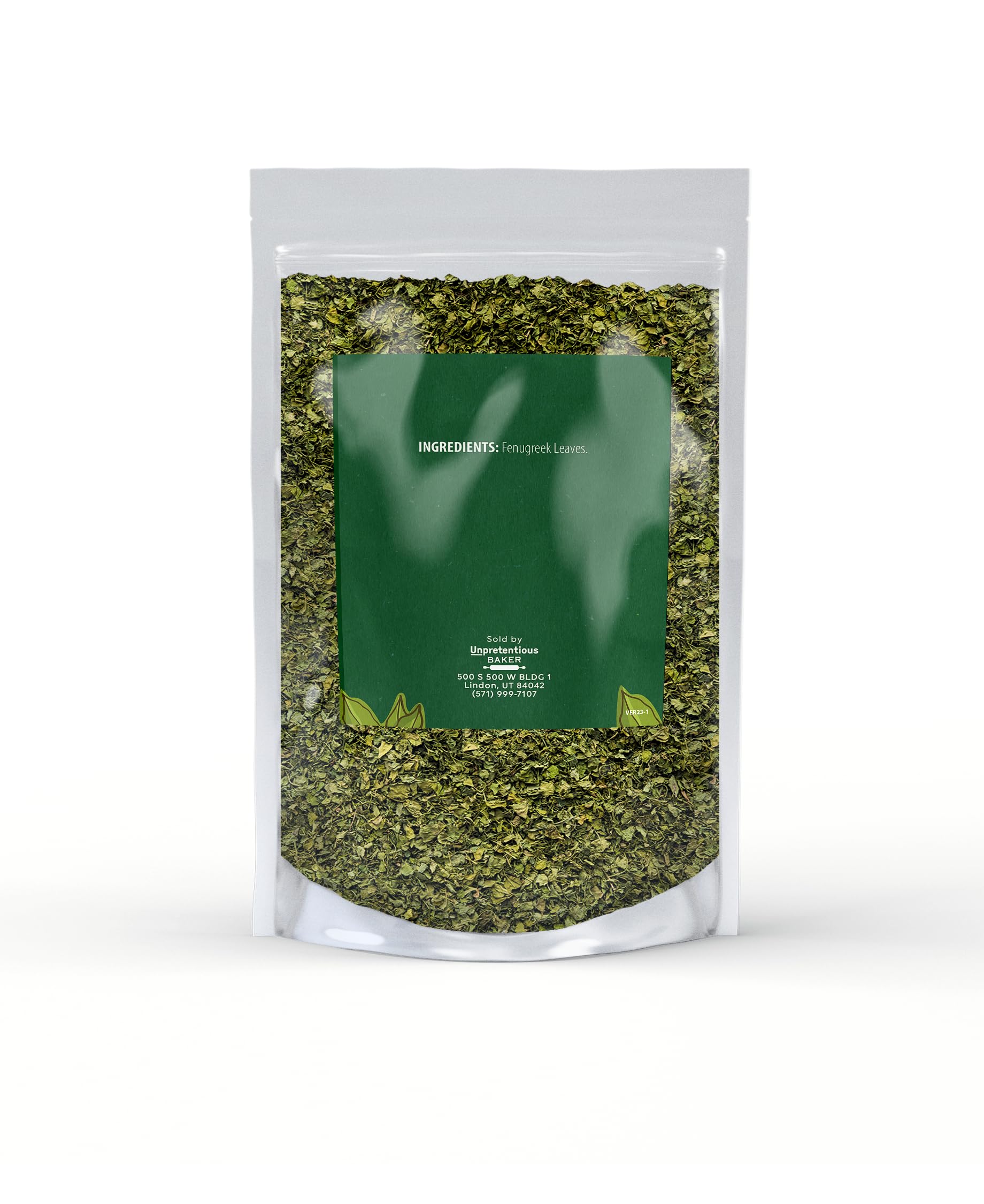 Unpretentious Fenugreek Leaves, 8 oz, Pickling Spices, Curries, Teas, Strong Flavor