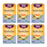 Yogi Tea Breathe Deep Tea - 16 Tea Bags per Pack (6 Packs) - Organic Respiratory Tea - Supports Respiratory Health - Includes Licorice Root