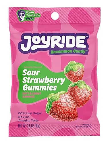 Joyride, Gummies Sour Strawberry, 3.5 Ounce