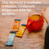 Tea India Chai Moments Masala Chai Tea Instant Latte Mix Flavorful Blend Of Premium Black Tea & Natural Ingredients Traditional Indian Caffeinated Tea