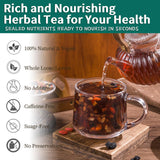 Kidney Tea Ginseng Six Treasure Tea for Kidney Health, Herbal Chinese Traditional Ginseng Five Treasures Natural Detox Formula, Corn-Fiber Teabag