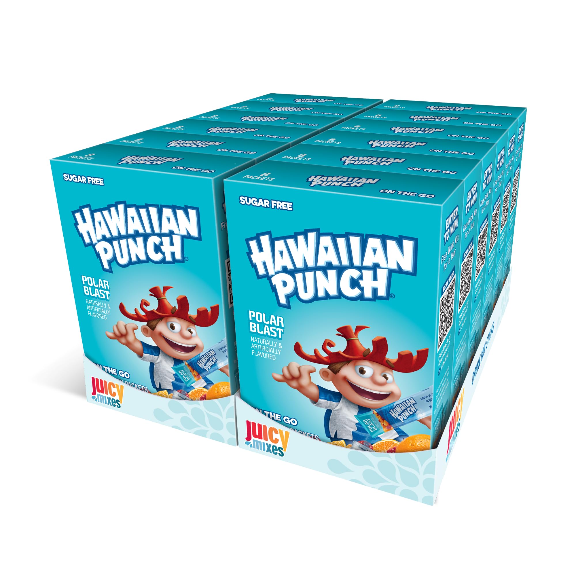 Hawaiian Punch Powder Drink Mix - Sugar Free & Delicious, Excellent source of Vitamin C (Polar Blast, 96 Sticks)