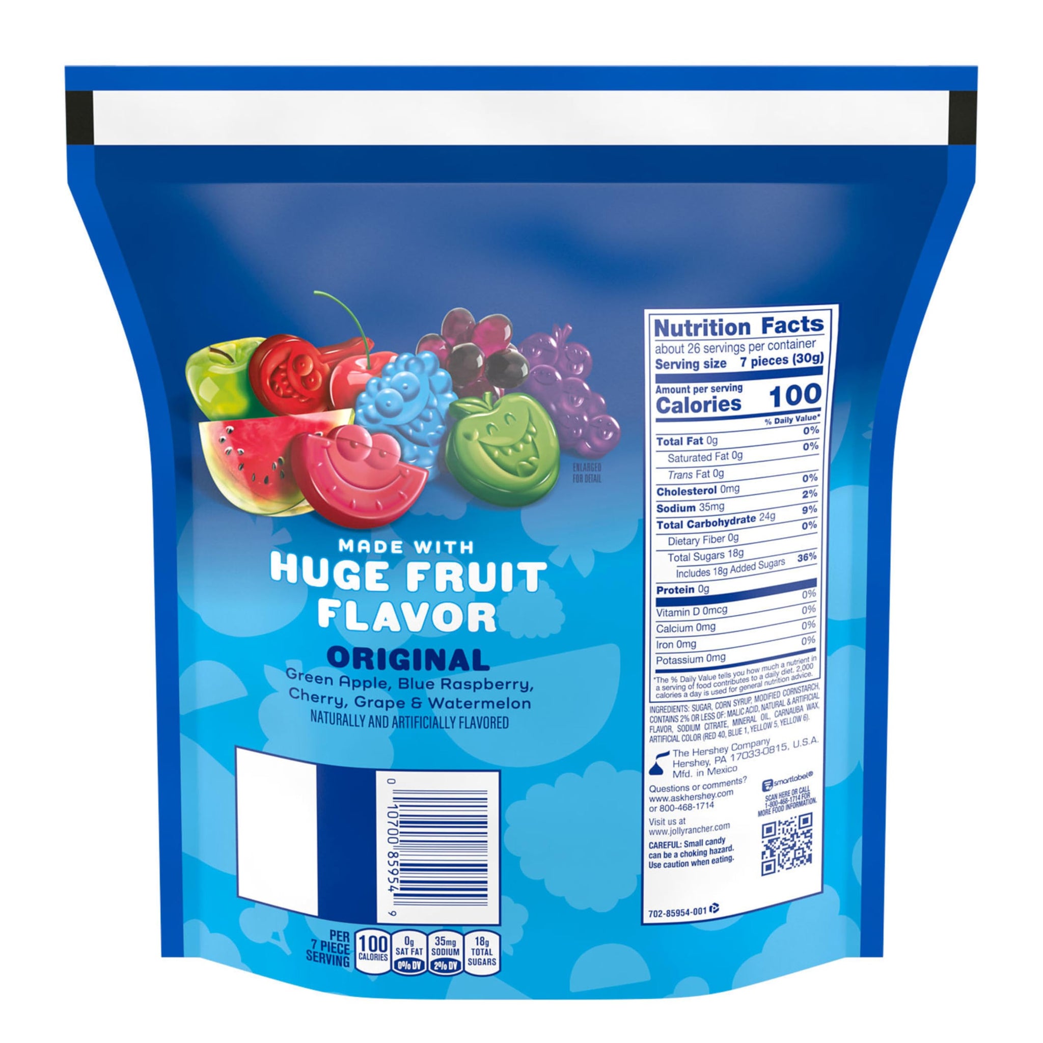 JOLLY RANCHER Gummies Original Fruit Flavored Candy Bag, 27 oz