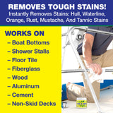 STAR BRITE Stain Remover Concentrate - Makes 5 Gallons - Removes Tarnish, Rust, and Tough Stains on Fiberglass, Metal, Wood, Cement, Tile, Decks