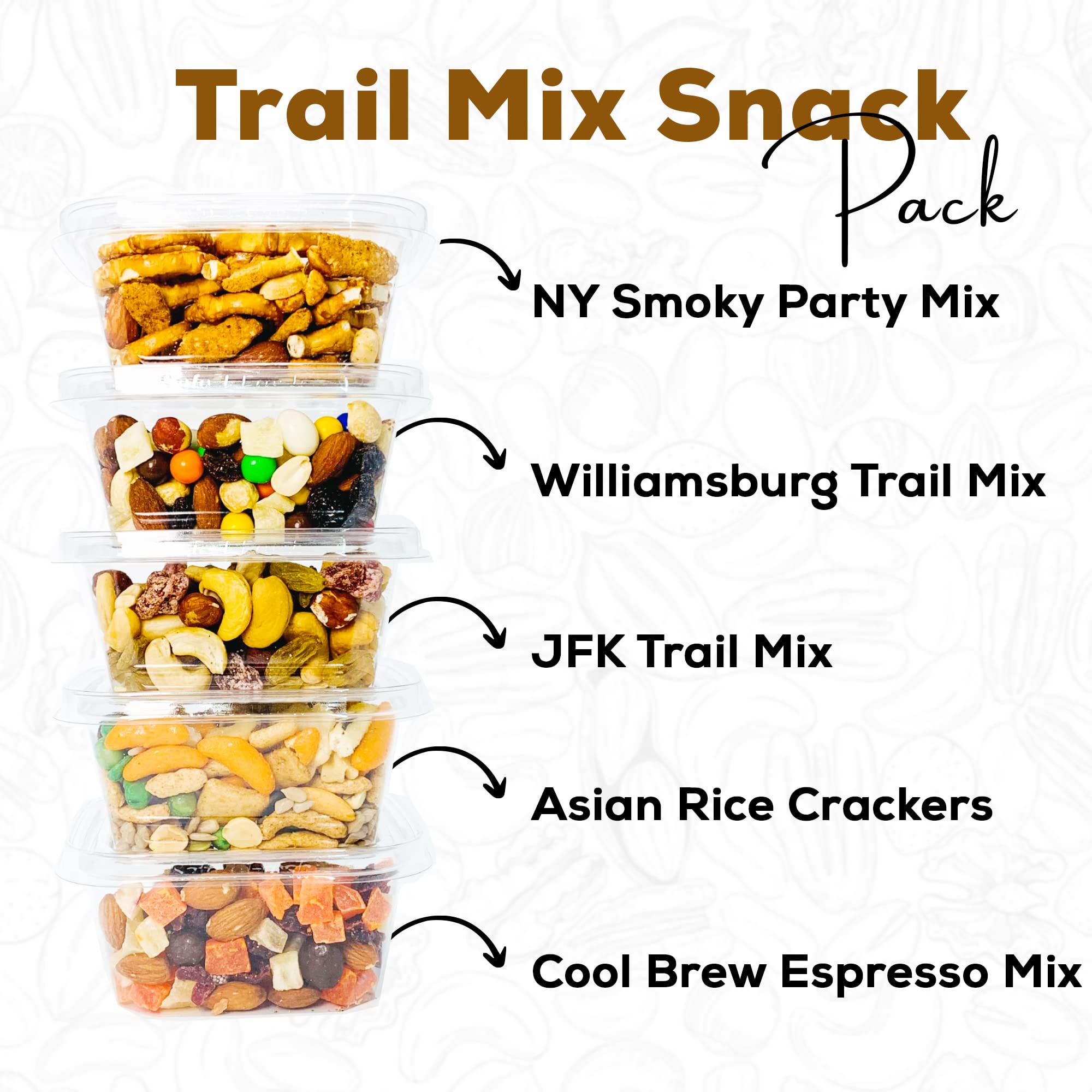 NY SPICE SHOP Trail Mix Snacks Pack - Dried Fruit, Snack Gift Pack - Holiday Nuts Gift Basket - Variety of Fruits - Classic Fruit & Nut Trail Mix