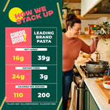 Carbe Diem!, Fettuccine, Lower Net Carb Pasta with Traditional Flavor & Texture, 8 grams of Protein, 55% Fewer Net Carbs & Only 110 Calories Per