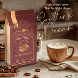 Southern Pecan Flavored Whole Bean Coffee - Organic, Medium Roast, 100% Arabica, Single Origin - Naturally Flavored - by Coffea Flavor