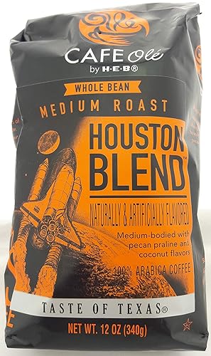 Cafe Ole Houston Blend Medium Roast Whole Bean Coffee