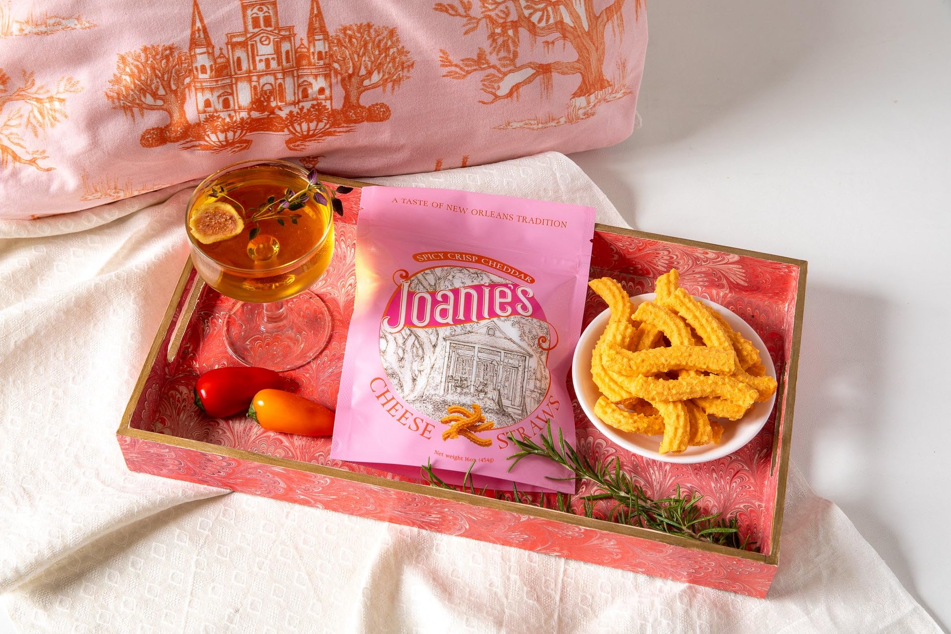 Joanie's Cheese Straws - Spicy Crisp Cheddar - Authentic Southern Snack - Large Bag (4oz)