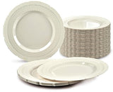 OCCASIONS 240 Piece Heavy Duty Disposable Plastic Dessert Plates 7 Inch - Premium Reusable Party Plates for Wedding, Event, Party Supplies - BPA Free