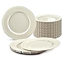 OCCASIONS 240 Piece Heavy Duty Disposable Plastic Dessert Plates 7 Inch - Premium Reusable Party Plates for Wedding, Event, Party Supplies - BPA Free