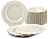 OCCASIONS 240 Piece Heavy Duty Disposable Plastic Dessert Plates 7 Inch - Premium Reusable Party Plates for Wedding, Event, Party Supplies - BPA Free