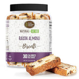 DIJAS Natural Foods, Individually Wrapped Fat Free Biscotti Cookie, All Natural Preservative Free Ingredients, Delicious Low Calorie Snack (Raisin