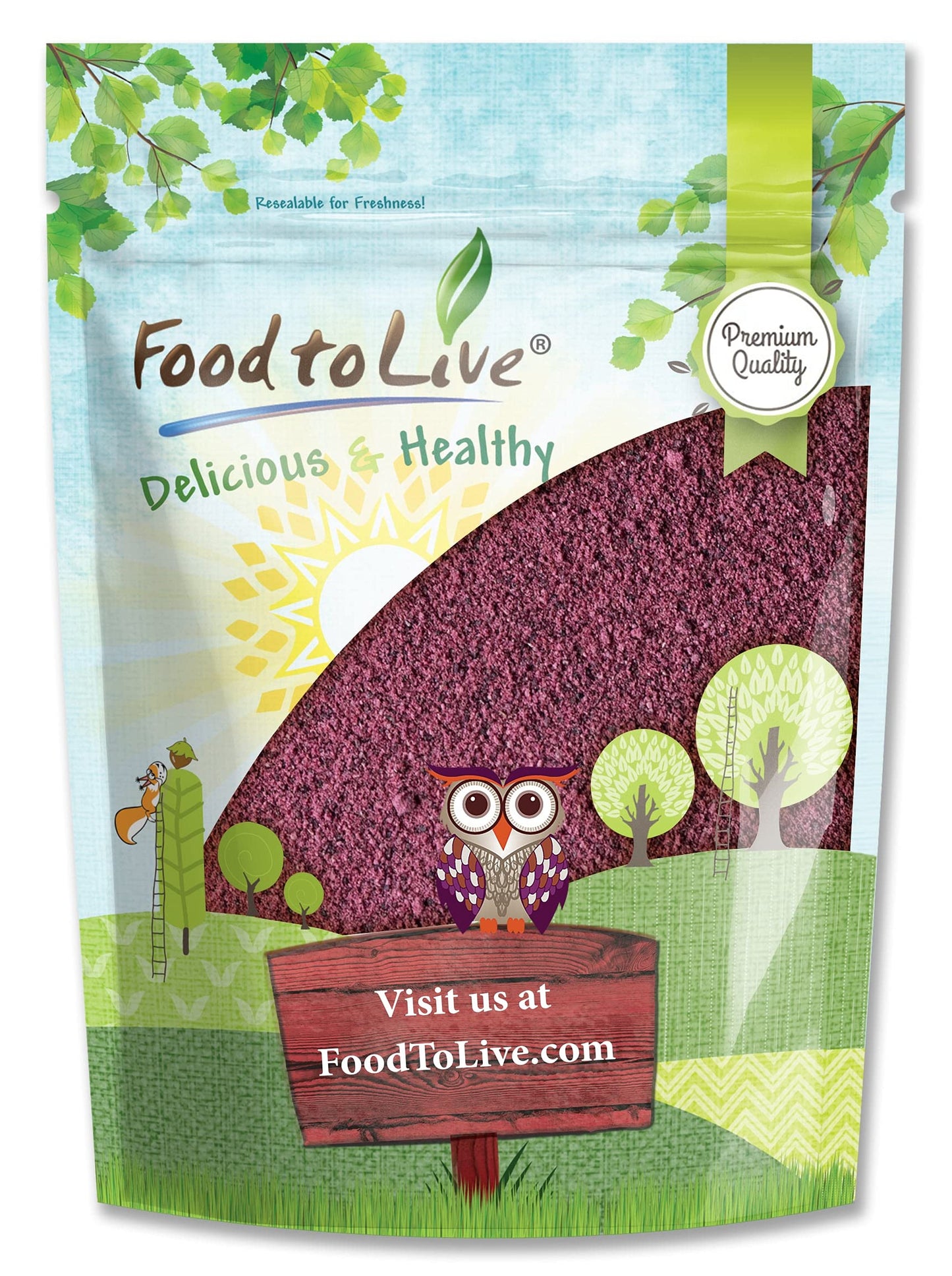 Food to Live Black Elderberry Juice Powder,12 Ounces - Raw Dried Berries, Unsulfured, Vegan, Bulk, For Baking, Juices, Smoothies, Yogurts, Instant