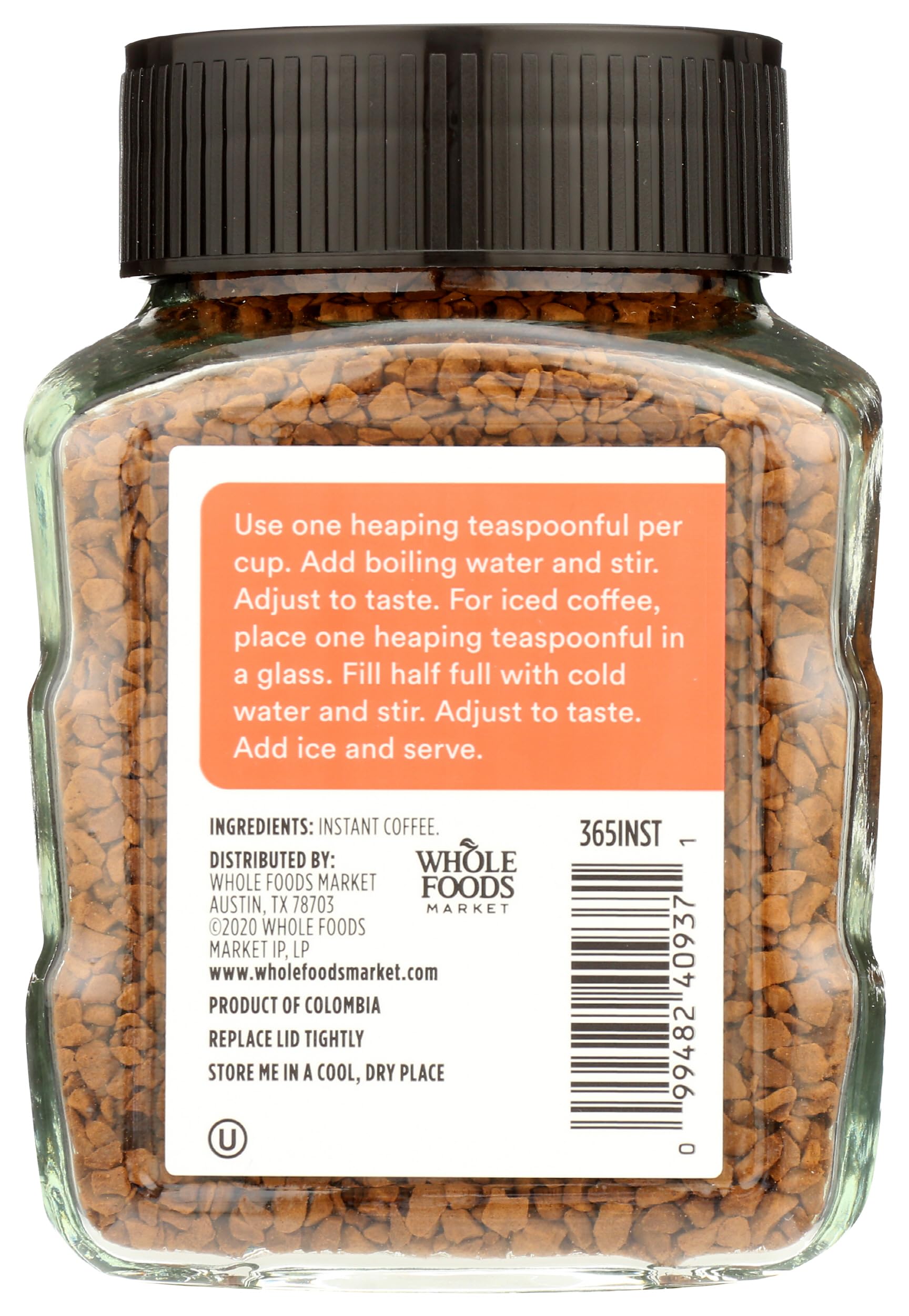 365 by Whole Foods Market, Instant Coffee, Dark Roast, 3.5 Ounce