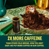Wandering Bear Extra Strong Organic Cold Brew Coffee, Straight Black, 32 fl oz, 1 pack - Smooth, Organic, Unsweetened, Shelf-Stable, and Ready