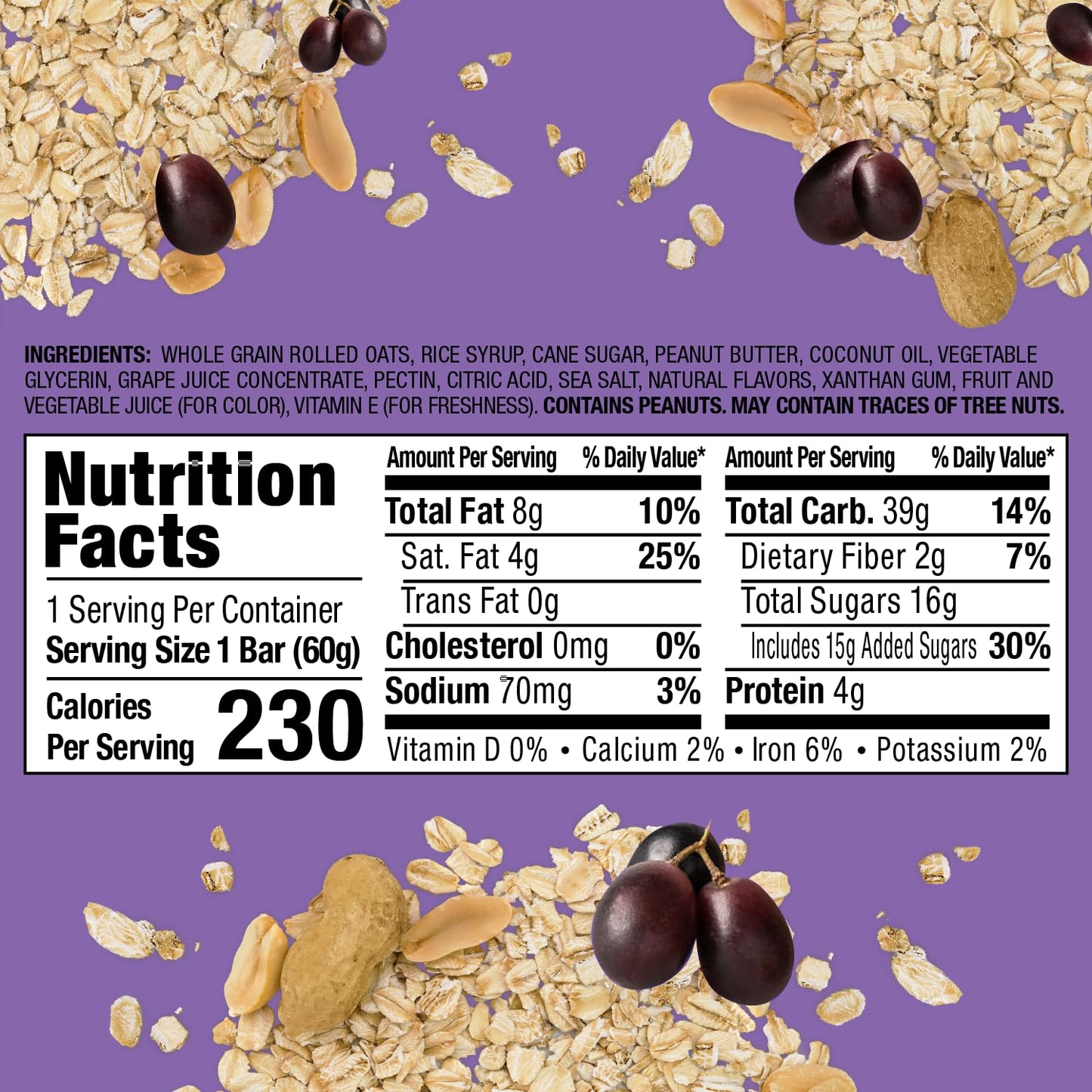 Bobo's PB&J Variety - Grape & Strawberry, Simple Ingredients, Whole Grain Oats, Plant Based, Non-GMO, Gluten Free Breakfast Bars, Healthy Snacks