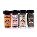 Sweet Heat Maple Pepper Set - Habanero, Rosemary, Garlic, and Original Maple Pepper - Made from Pure Vermont Maple Syrup