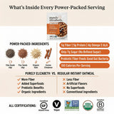 Superfood Vegan Oatmeal Classic Cinnamon - 9.12 Oz - Pack of 3 - Cereal Oatmeal for Breakfast - Oatmeal Instant Protein Cereal - Ebt Eligible Food
